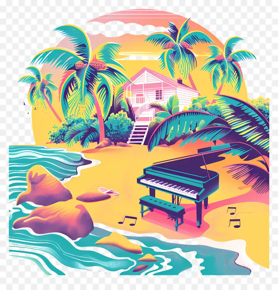 Airs De Plage，Piano De Plage PNG