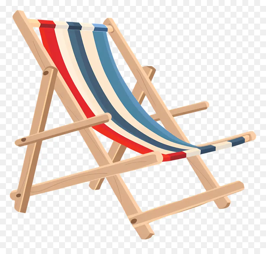 Chaise Longue，Chaise De Plage Rayée PNG