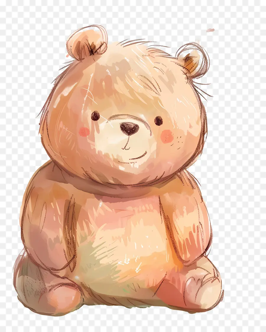 Ours Mignon，Peinture D'ours En Peluche PNG