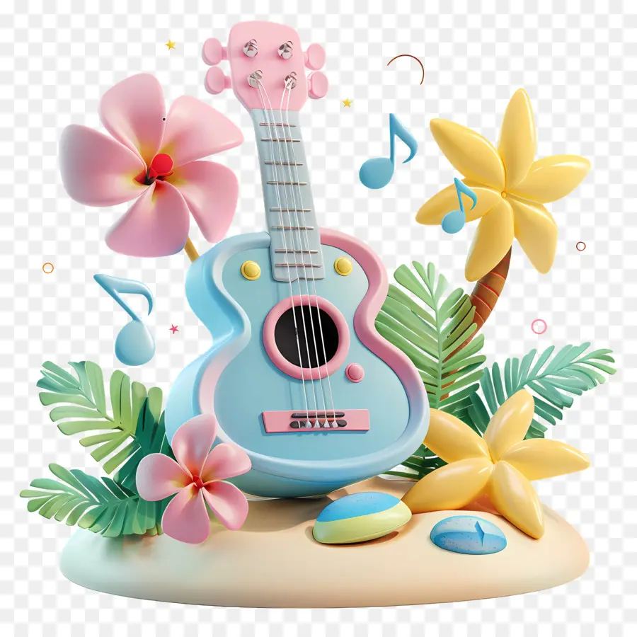 Airs De Plage，Guitare PNG