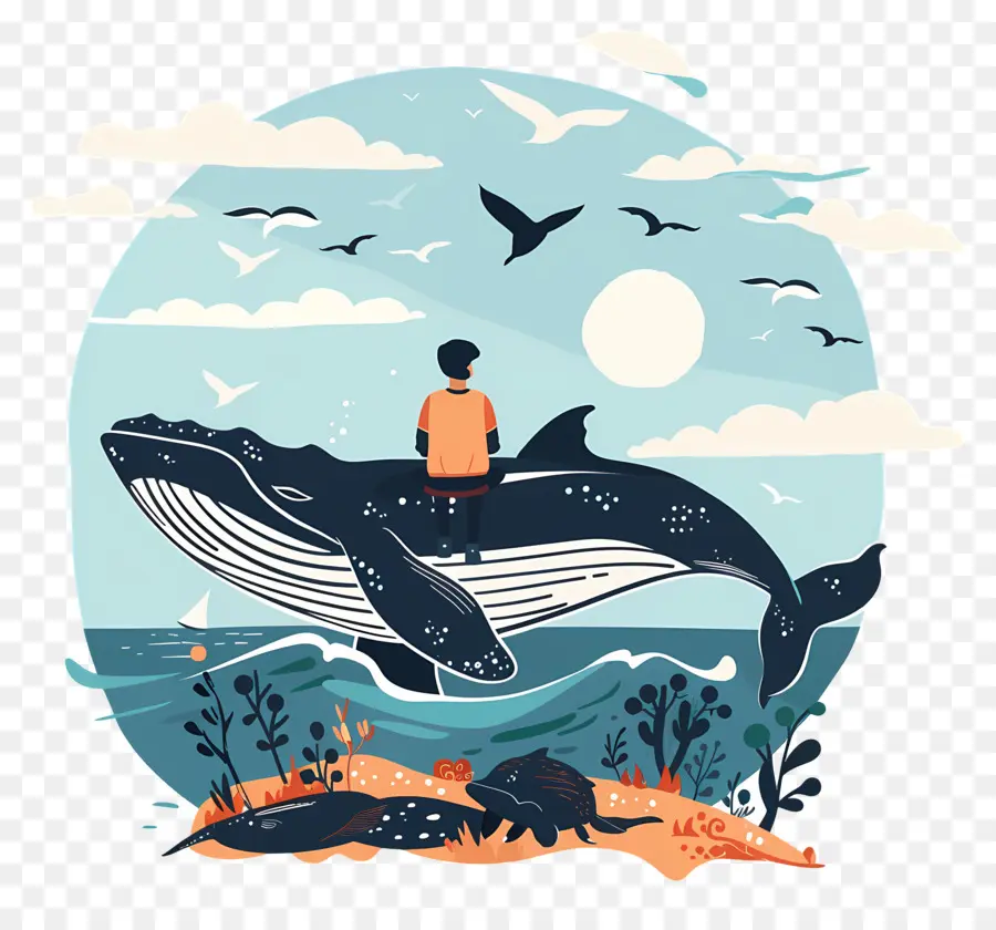 L'observation Des Baleines，Baleine PNG