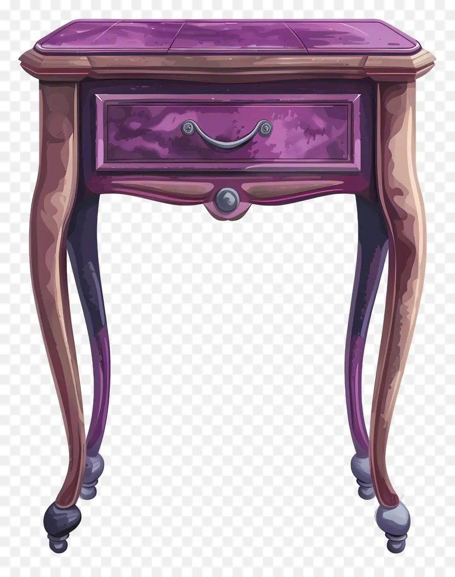 Table De Chevet，Commode Violette PNG