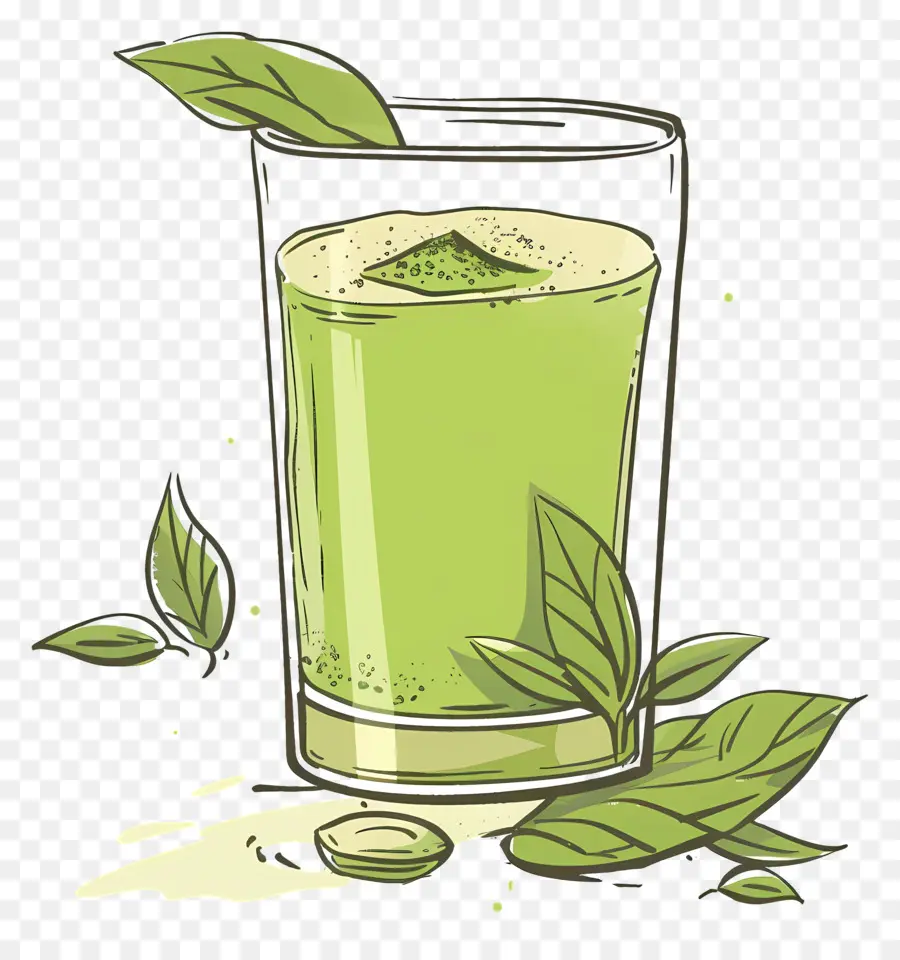 Thé Matcha，Smoothies PNG