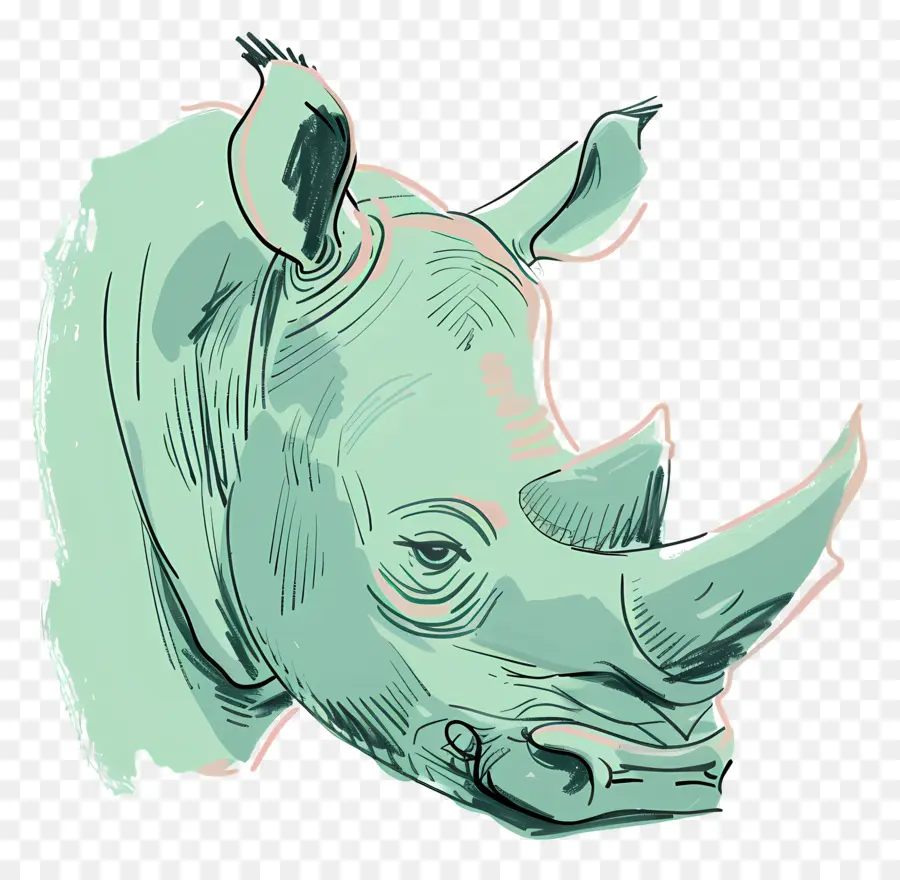 Rhino Tête，Rhinocéros PNG