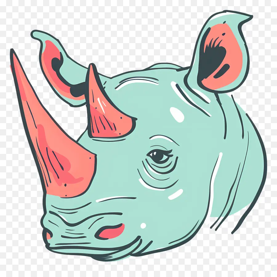Rhino Tête，Rhinocéros PNG