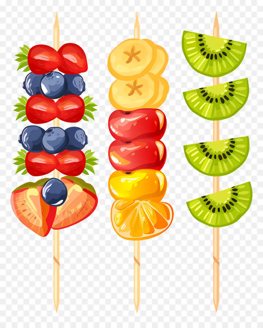 Brochettes De Fruits，Brochettes De Légumes PNG