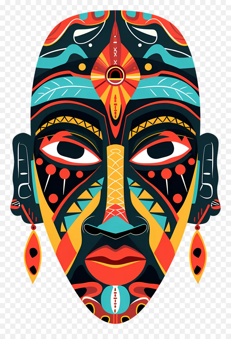 Masque Culturel，Bijoux Africains PNG
