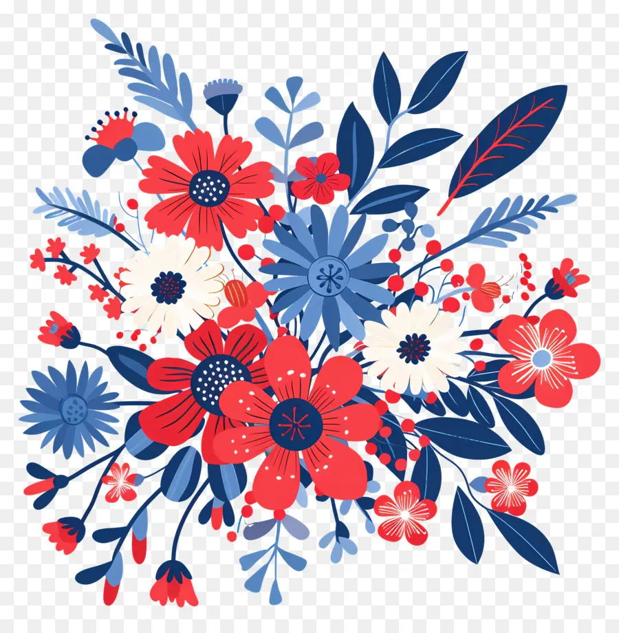 4 Juillet，Fleurs PNG