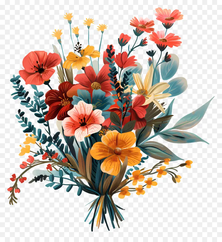 Bouquet De Fleurs，Fleurs PNG