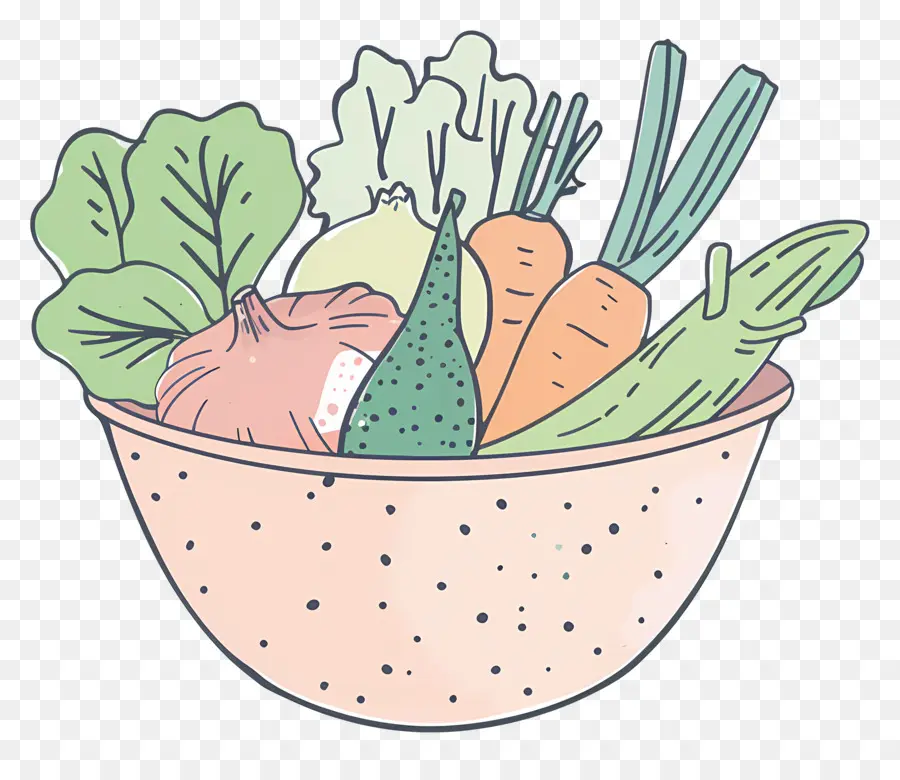 Bol De Légumes，Légumes Frais PNG