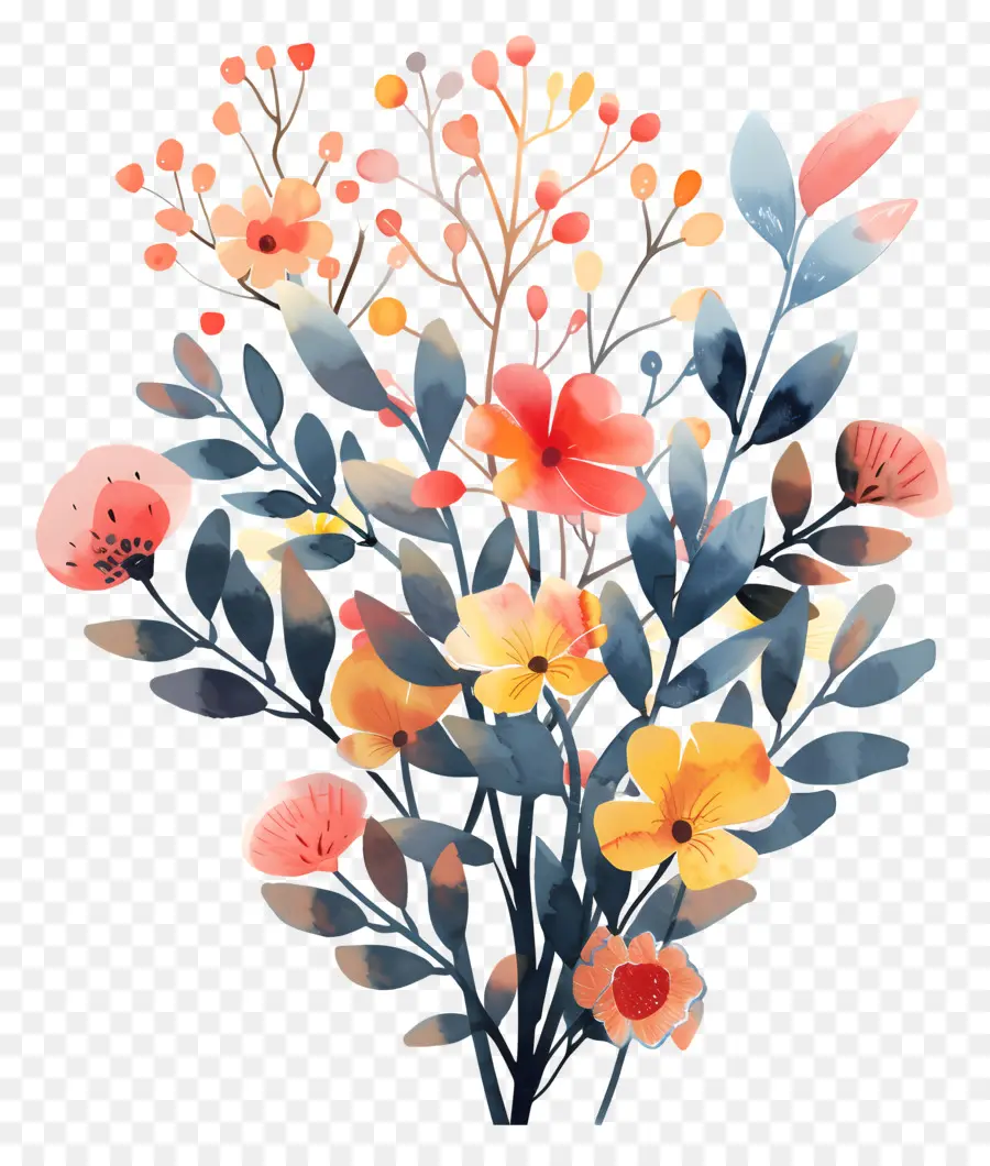 Fleur Arbuste，Bouquet PNG