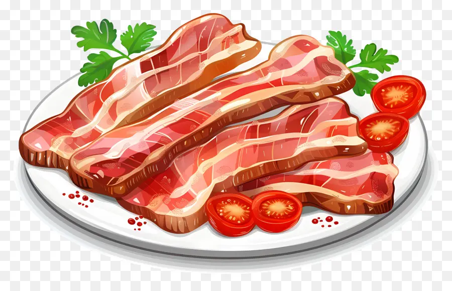 Bacon，Tomates PNG