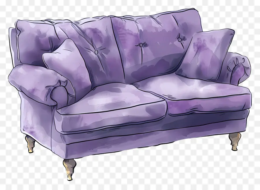 Violet Canapé，Canapé Violet PNG