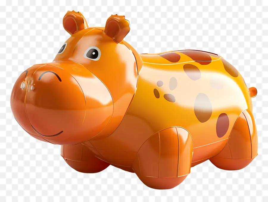 Flotteur De Piscine，Hippopotame Orange PNG