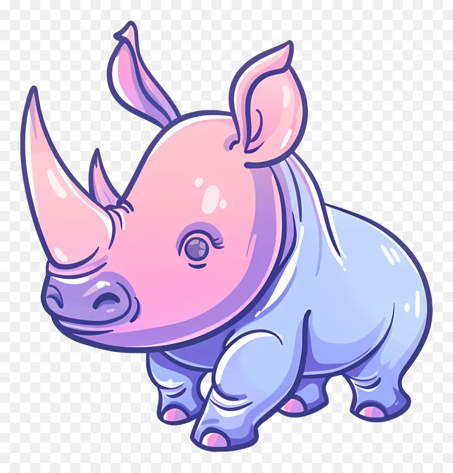 Rhino Tête，Dessin Animé PNG