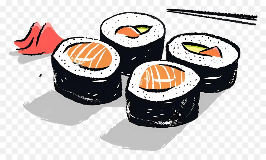 Sushis，Rouleaux De Sushi PNG