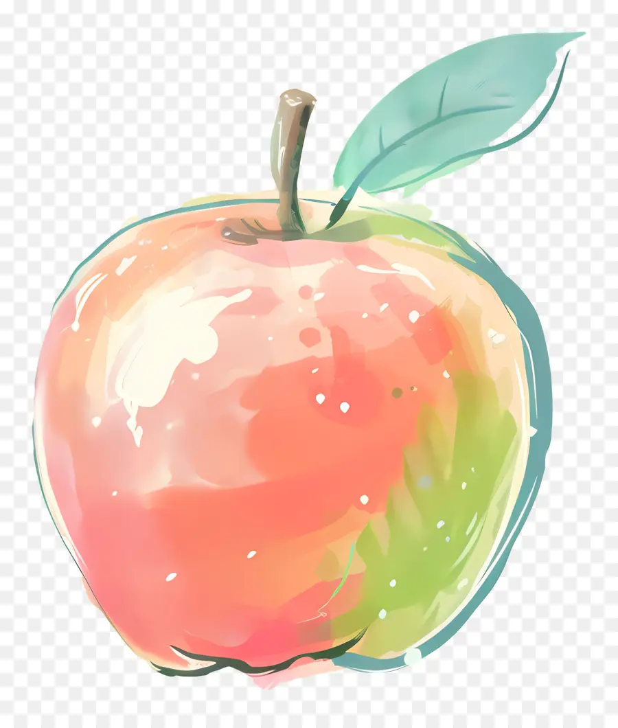 Mignon Apple，Peinture De Pomme Réaliste PNG