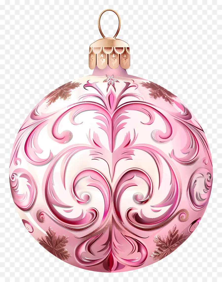 Décoration De Noël Rose，Ornement PNG