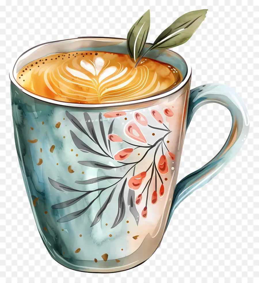 Cappuccino，Tasse Décorative PNG