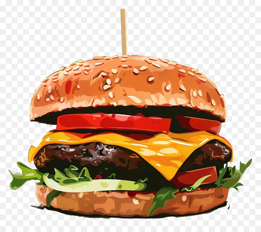 Cheeseburger，Hamburger PNG