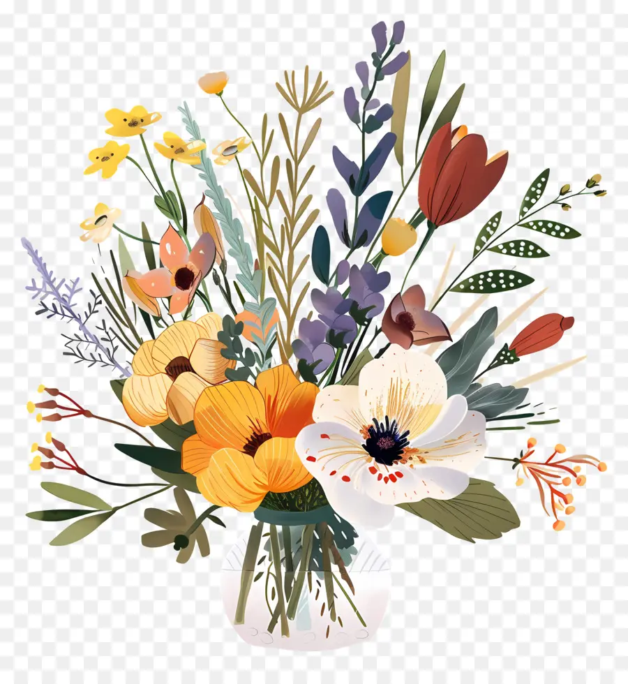 Bouquet De Fleurs，Arrangements De Fleurs PNG