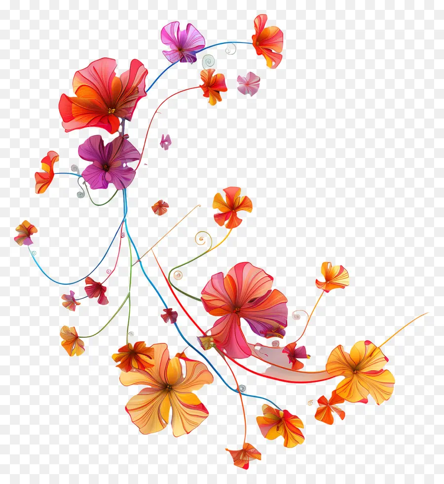 Chaînes De Fleurs，Arrangement Floral PNG