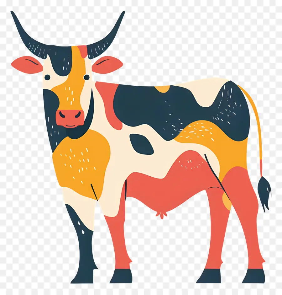 Vache，Vache Colorée PNG
