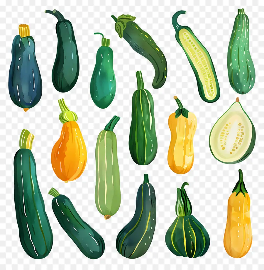 Courgettes，Vert PNG