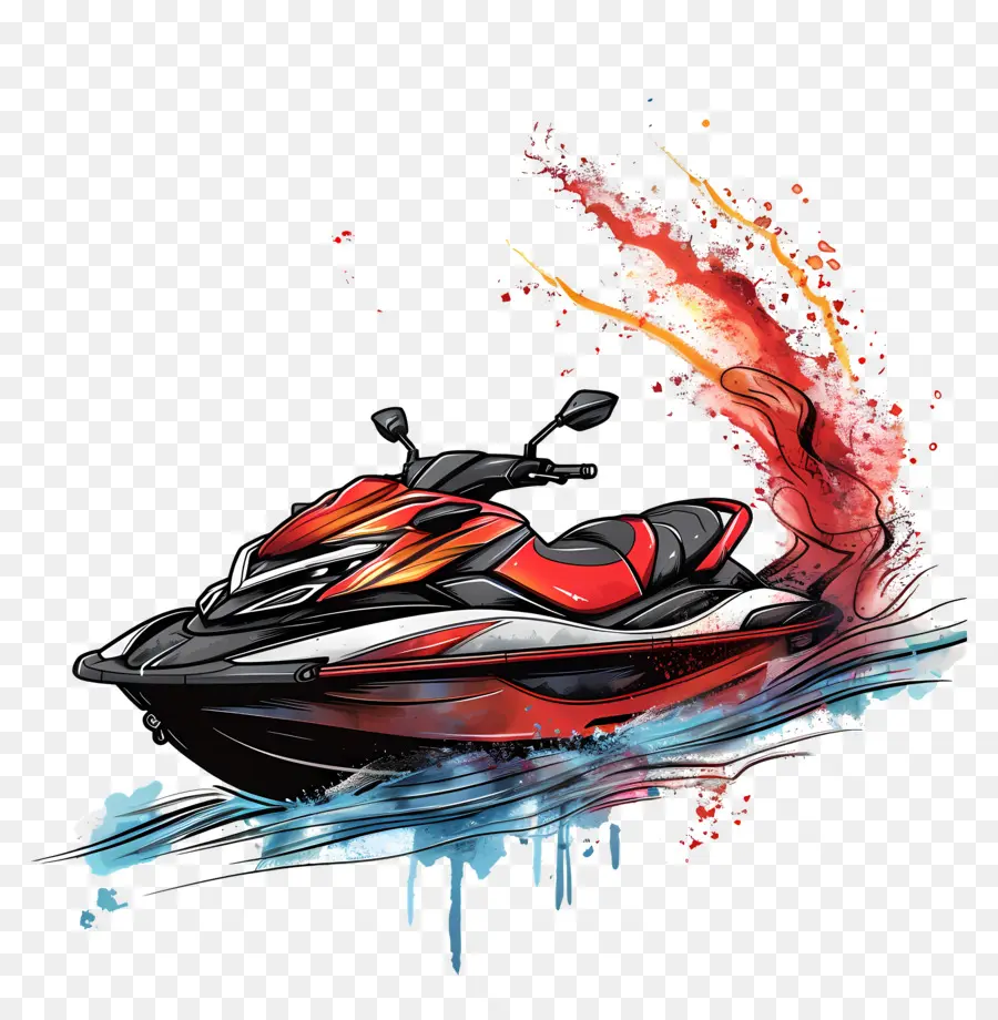 Jet Ski，Jet Ski Rouge PNG