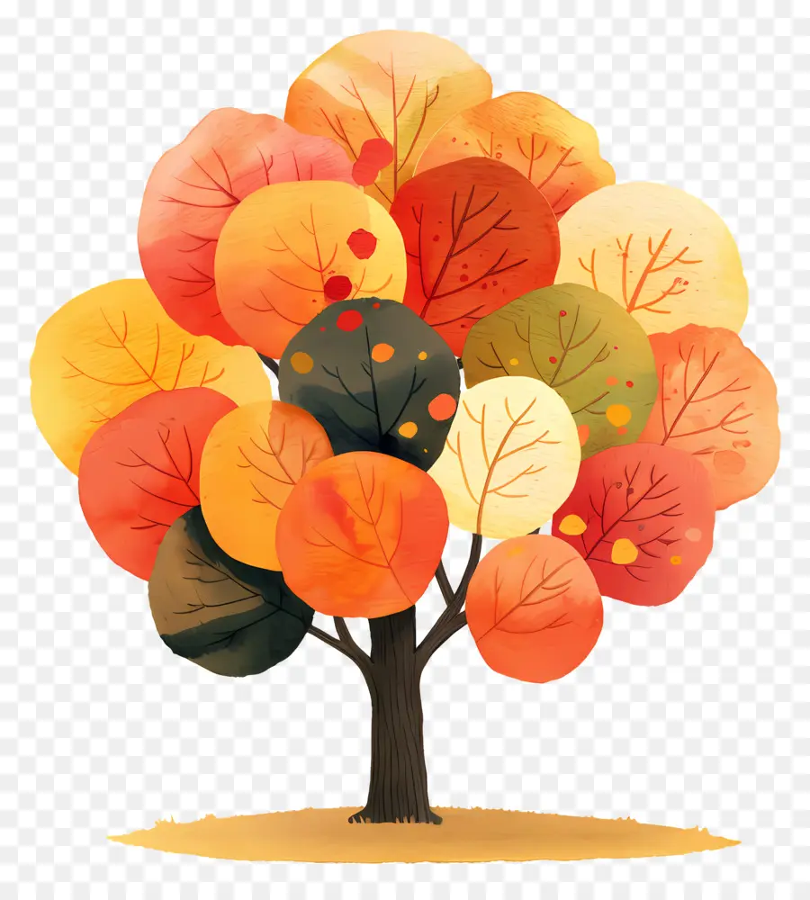 Arbre De Dessin Animé，Arbre D'automne PNG