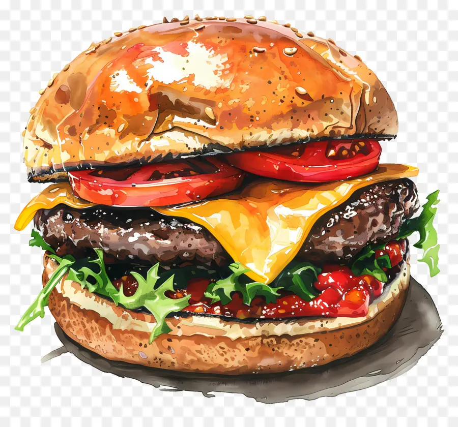 Cheeseburger，Hamburger PNG