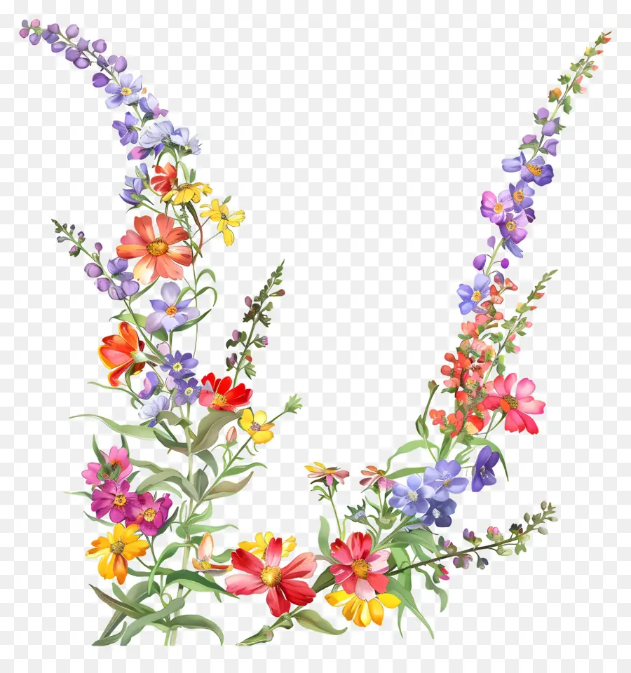 Chaînes De Fleurs，Fleurs PNG