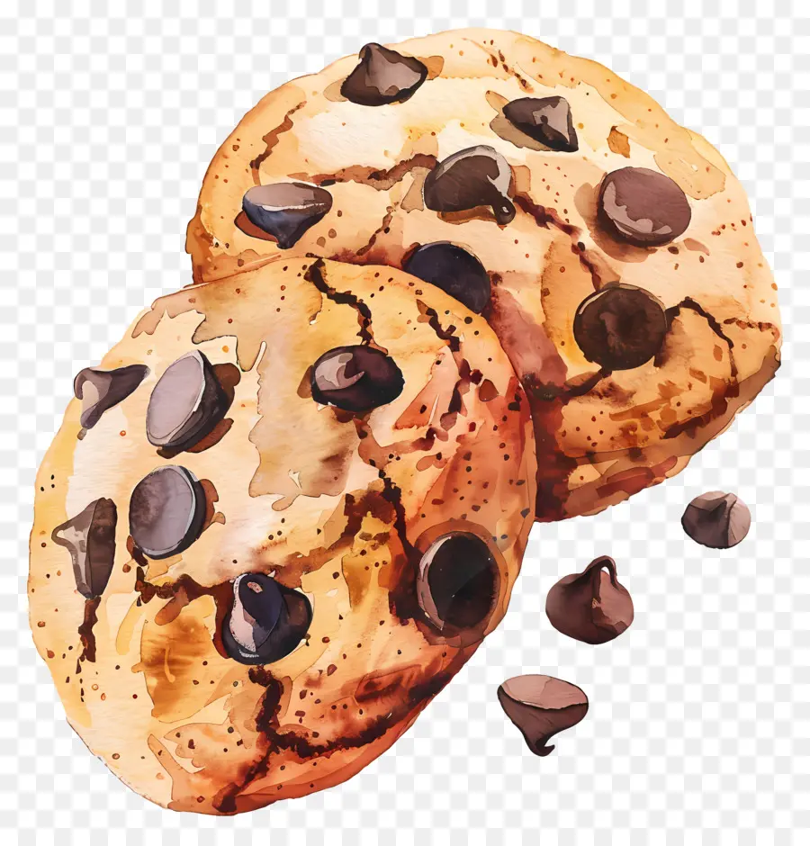 Les Cookies，Peinture à L'aquarelle PNG