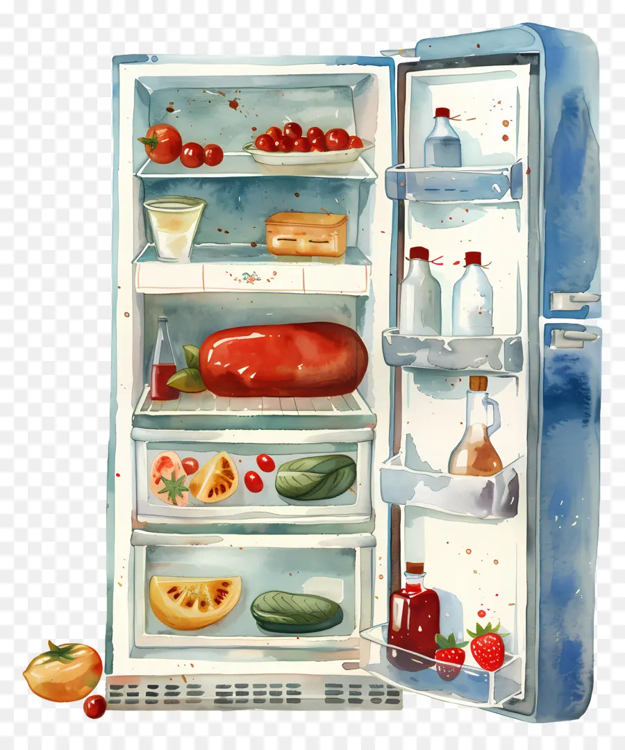 Réfrigérateur，Les Aliments PNG