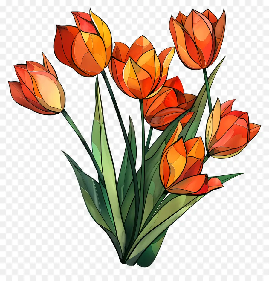 Les Tulipes，Rouge Tulipes PNG