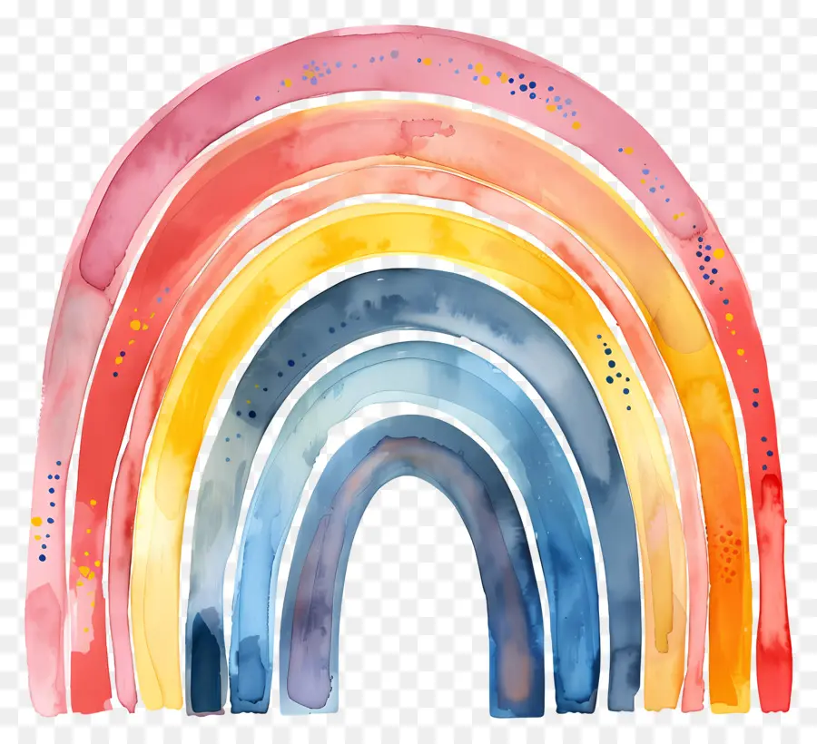 Arc En Ciel，Peinture à L'aquarelle PNG