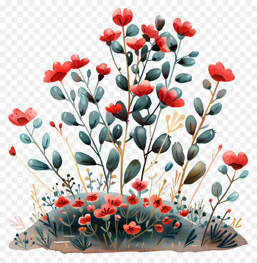 Fleur Arbuste，Jardin PNG