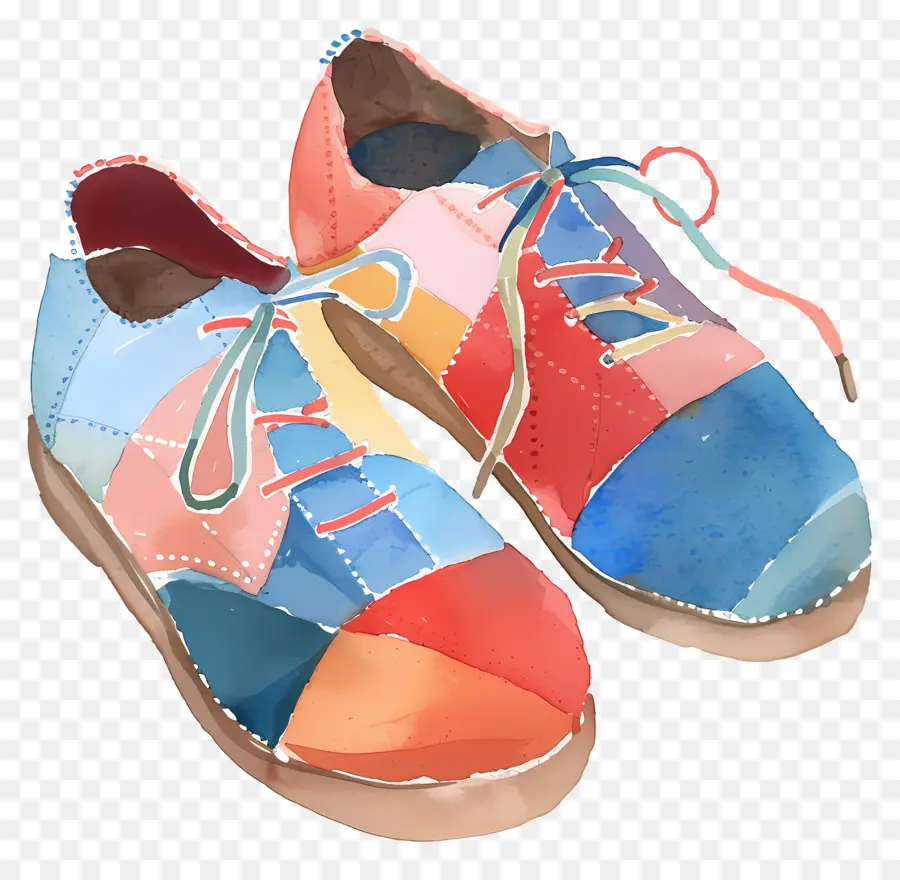 Chaussures，Chaussures En Cuir Colorées PNG