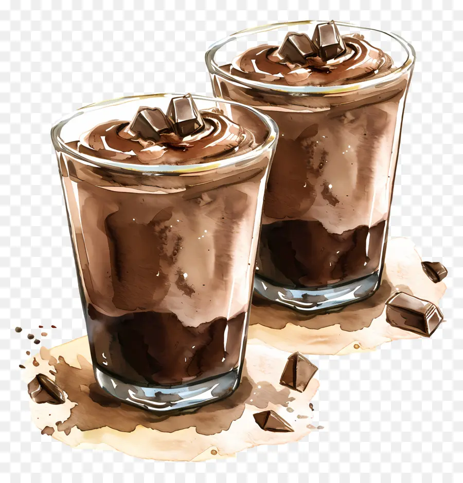 Mousse Au Chocolat，Verre PNG