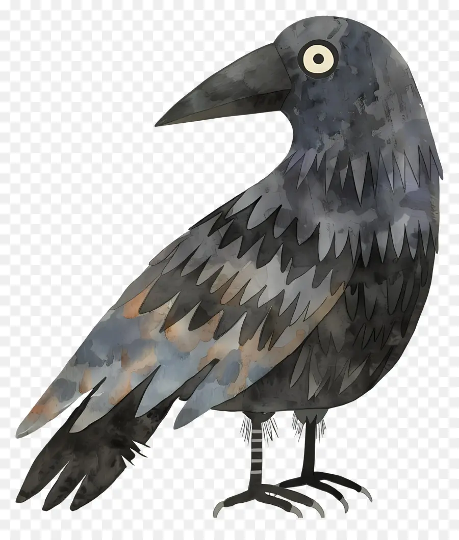 Raven De Dessin Animé，Peinture à L'aquarelle PNG