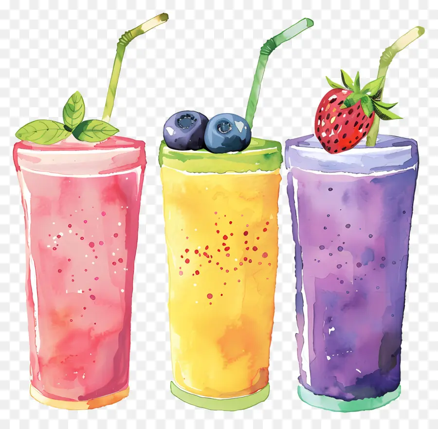 Smoothie，Boissons Colorées PNG