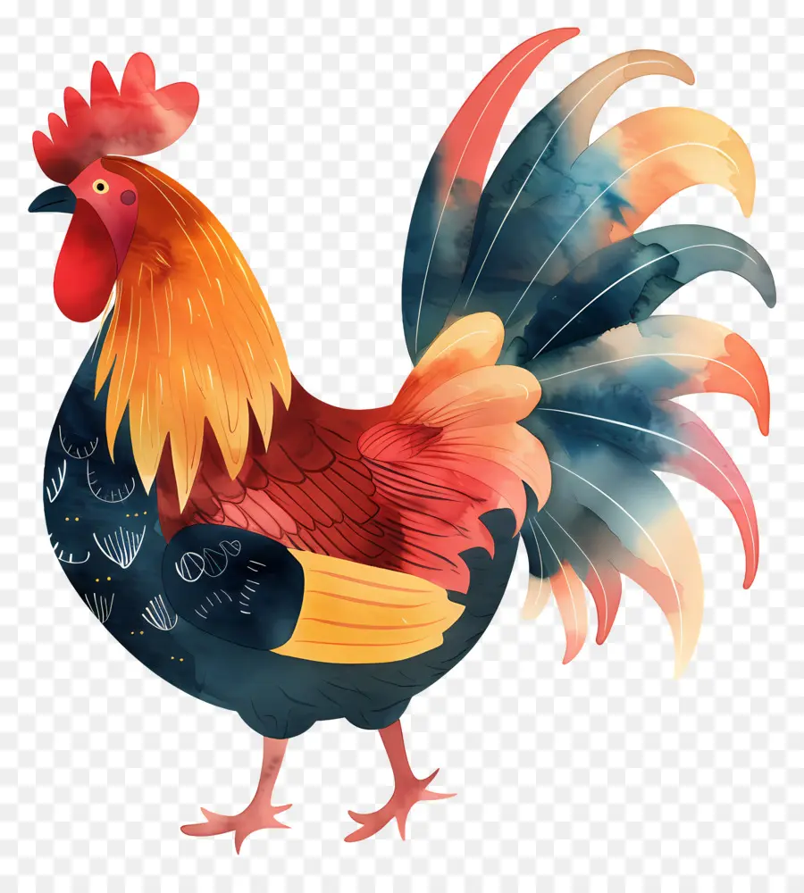 Coq，Plumes PNG