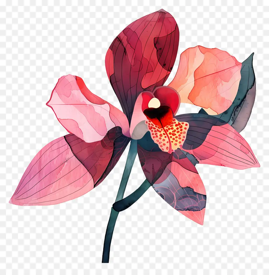 Orchidée，Fleur Rose PNG