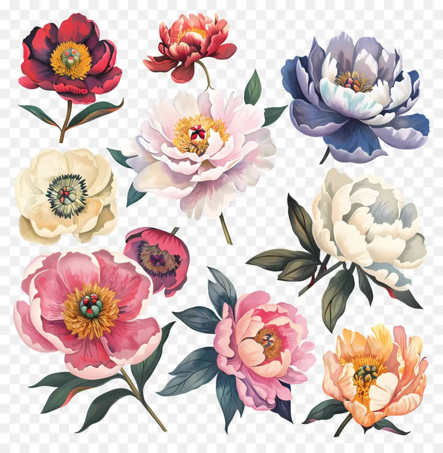 Pivoine，Fleurs PNG