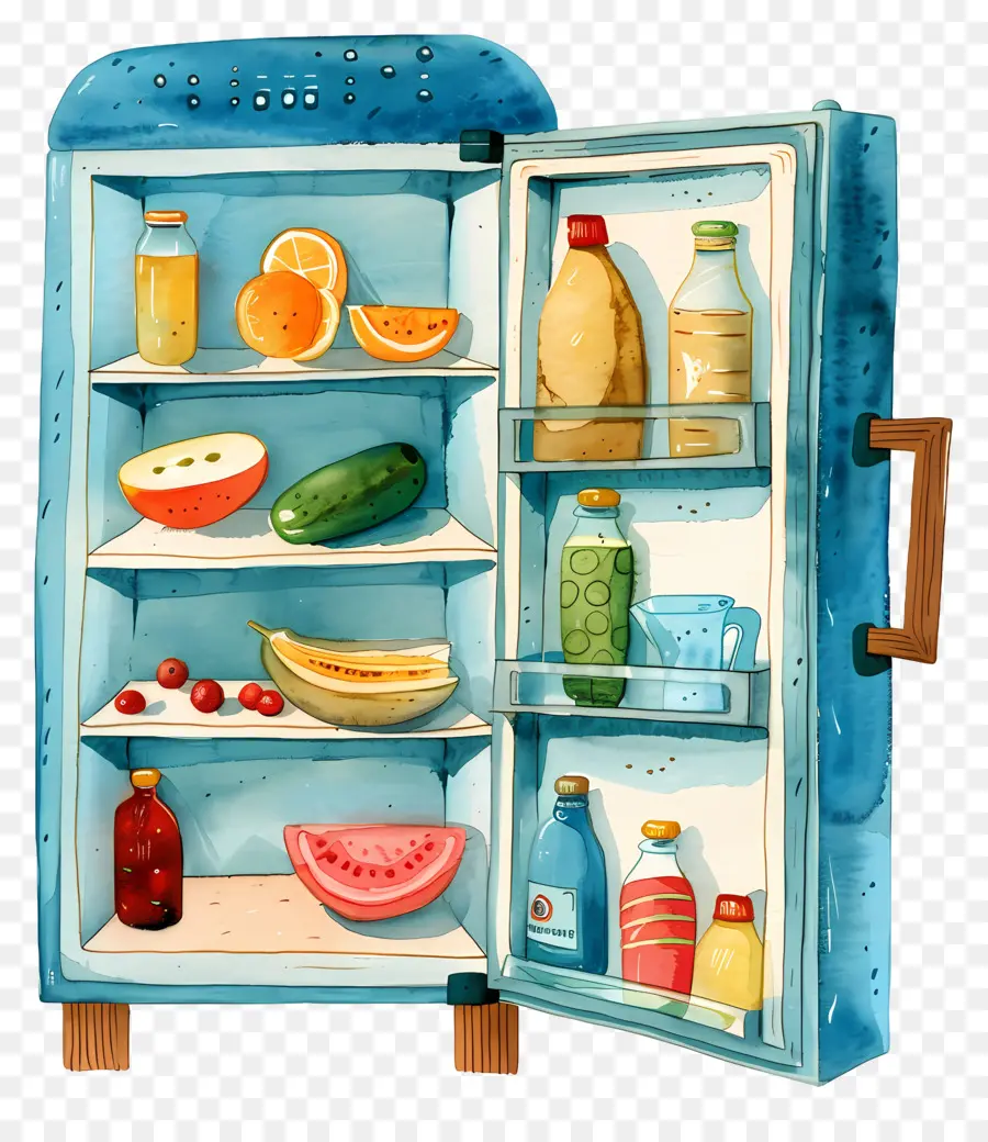 Réfrigérateur，Fruits PNG