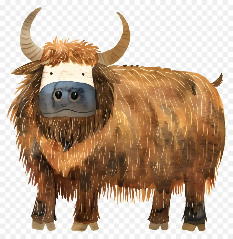 Yak，Peinture à L'aquarelle PNG