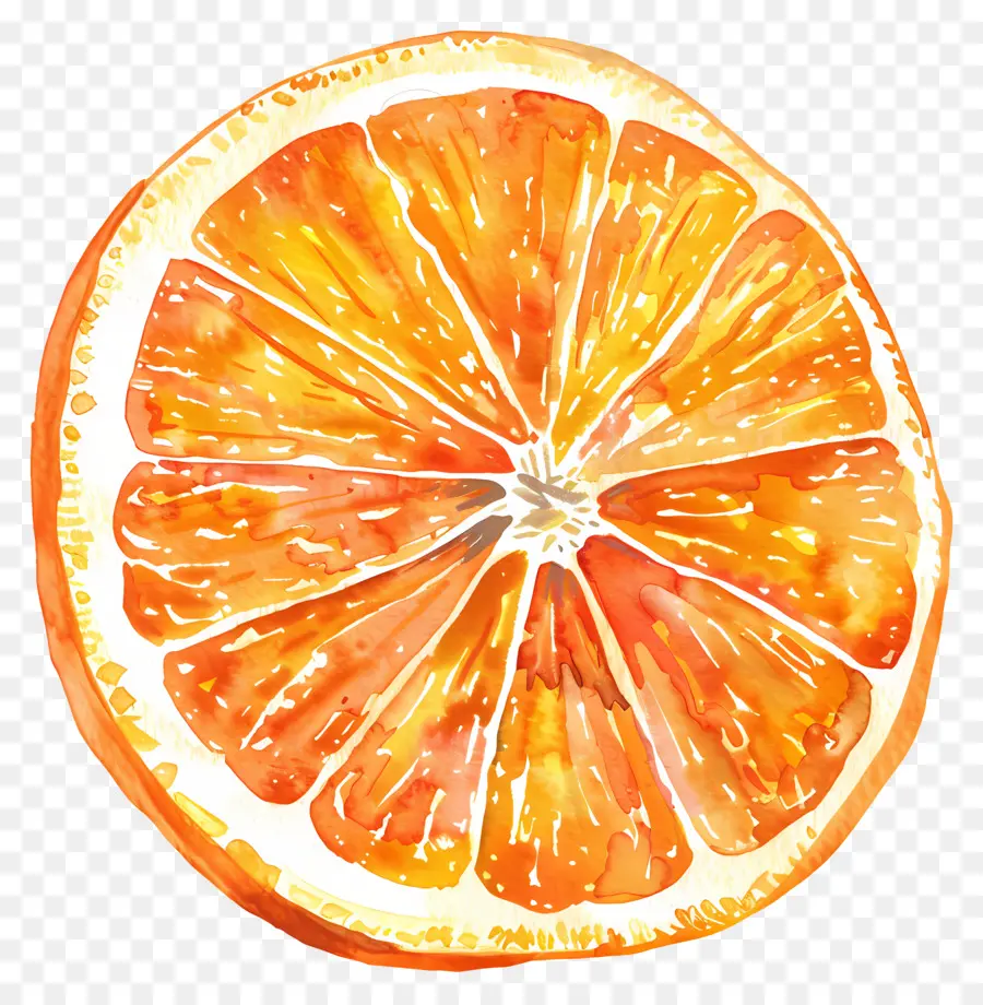 Tranche D'Orange，Peinture De Tranche D'orange PNG