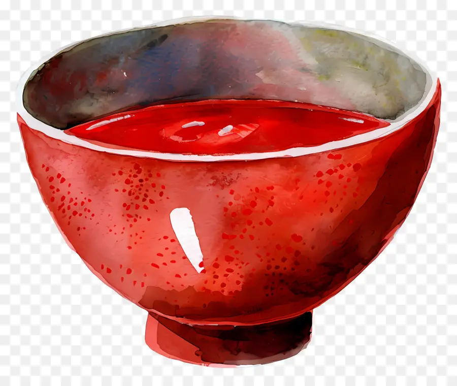 Bol De Ketchup，Bol En Céramique Rouge PNG