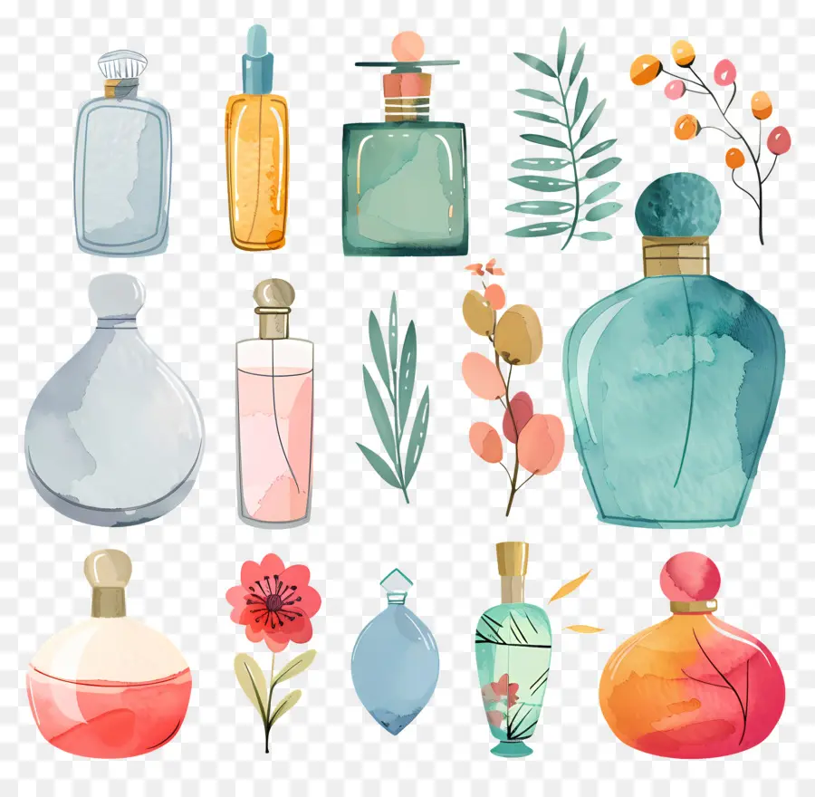 Bouteille De Parfum，Perfumes Parfumés PNG