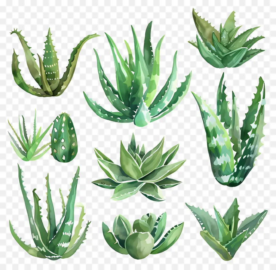 Aloé Véra，Succulent PNG